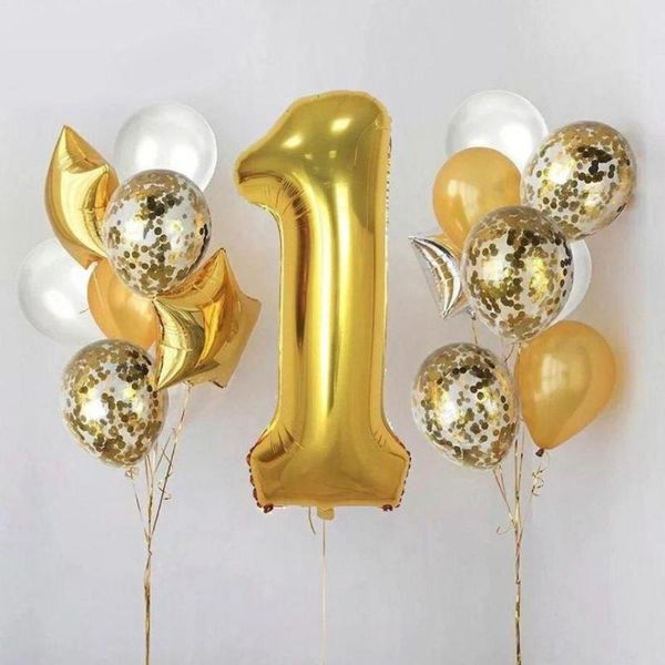 19pcs gold confetti balloons set happy birthday ballon kids party wedding decor baby shower 32inch number foil globo decoration
19pcs gold confetti balloons set happy birthday ballon kids party wedding decor baby shower 32inch number foil globo decoration