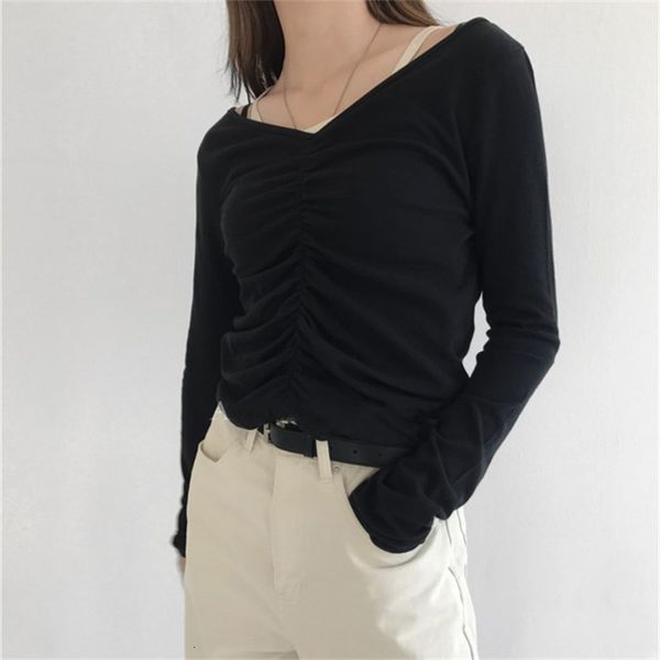 women's blouses & shirts hzirip women's t-shirt, black pleated shirt, smooth, long sleeves, v-neck, prom, , chic style, outdoor, b, White
women's blouses & shirts hzirip women's t-shirt, black pleated shirt, smooth, long sleeves, v-neck, prom, , chic style, outdoor, b, White