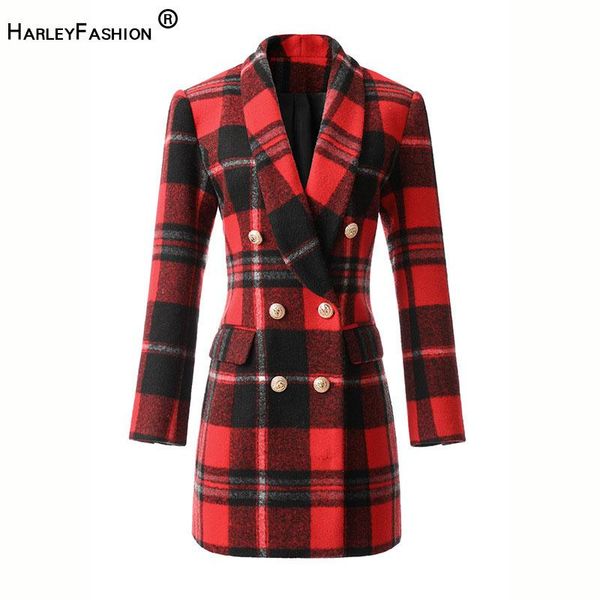 women vintage slim red plaid blazer fashion casual double breasted long sleeve mid-length suit jacket women's suits & blazers, White;black
women vintage slim red plaid blazer fashion casual double breasted long sleeve mid-length suit jacket women's suits & blazers, White;black