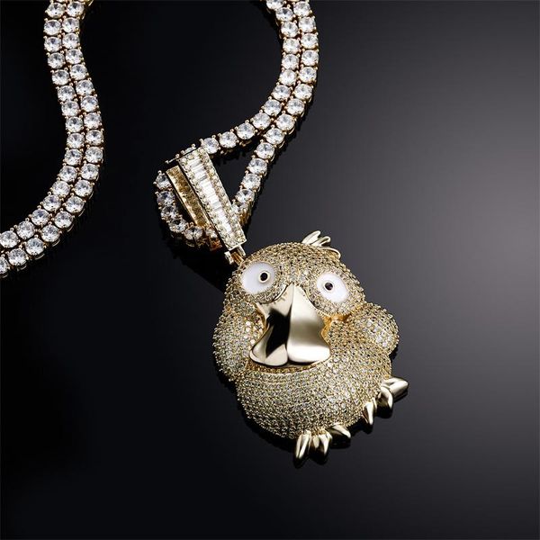 pendant necklaces iced out full cubic zircon anime duck necklace with hip hop bling tennis chain for men women fashion rock jewelry gift, Silver
pendant necklaces iced out full cubic zircon anime duck necklace with hip hop bling tennis chain for men women fashion rock jewelry gift, Silver