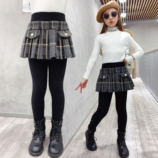 girls plaid skinny pantskirt kids winter leggings with skirt girl trousers culotte thicken warm children clothing, Blue
girls plaid skinny pantskirt kids winter leggings with skirt girl trousers culotte thicken warm children clothing, Blue