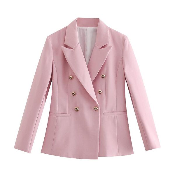 women's suits & blazers solid elegant blazer office lady double breasted fashion jackets women 2021 vintage chic outwear female, White;black
women's suits & blazers solid elegant blazer office lady double breasted fashion jackets women 2021 vintage chic outwear female, White;black
