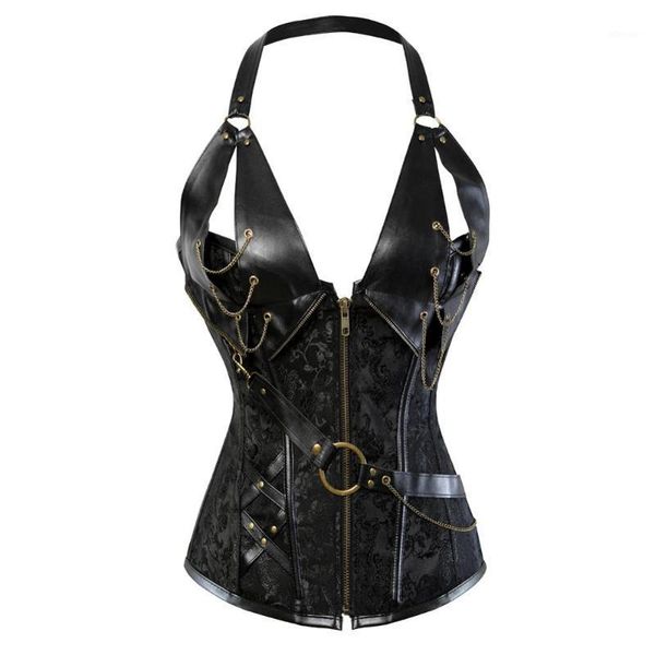 bustiers & corsets leather corset bustier steampunk halterneck for women plus size zip corselete chain dance party clubwear pvc gothic, Black;white
bustiers & corsets leather corset bustier steampunk halterneck for women plus size zip corselete chain dance party clubwear pvc gothic, Black;white