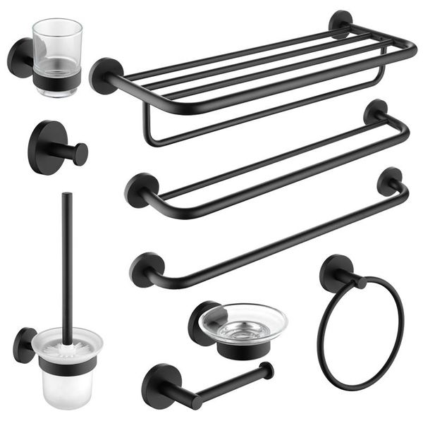 bath accessory set black bathroom accessories stainless steel towel shelf hook paper holder soap toothbrush&toilet brush ring
bath accessory set black bathroom accessories stainless steel towel shelf hook paper holder soap toothbrush&toilet brush ring