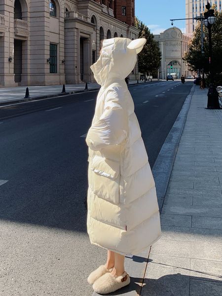 knee cotton padded jacket womens middle long 2021 winter new korean loose and lovely down cotton padded jacket with ears white, Tan;black
knee cotton padded jacket womens middle long 2021 winter new korean loose and lovely down cotton padded jacket with ears white, Tan;black