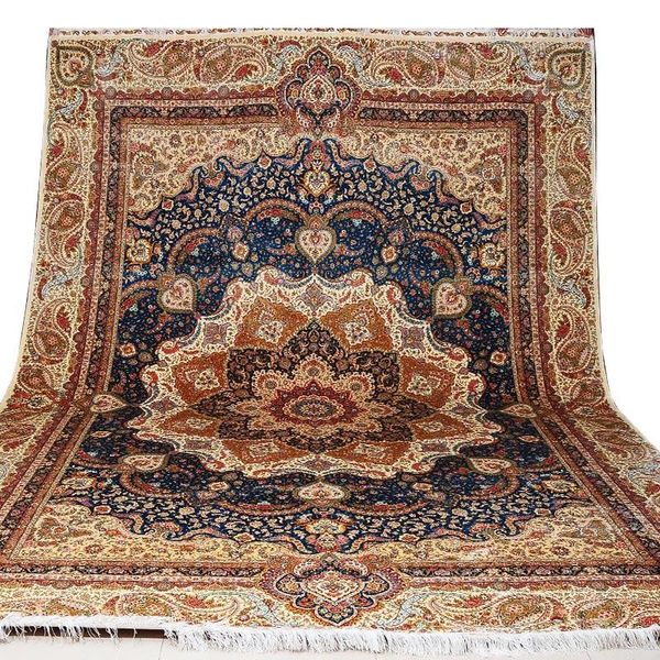 carpets fangcun 10'x14' persian classic blue sunflower handmade silk carpet for showroom or living room
carpets fangcun 10'x14' persian classic blue sunflower handmade silk carpet for showroom or living room