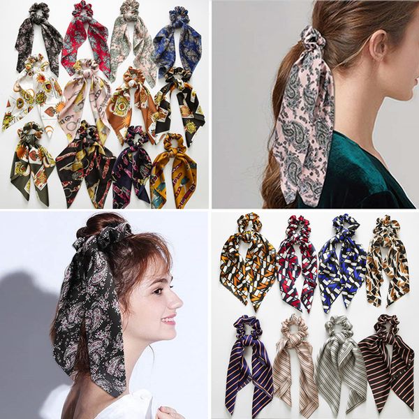 32 styles new floral print scrunchie women hair scarf elastic bohemian hairband bow hair rubber ropes girls hair ties accessories, Slivery;white
32 styles new floral print scrunchie women hair scarf elastic bohemian hairband bow hair rubber ropes girls hair ties accessories, Slivery;white
