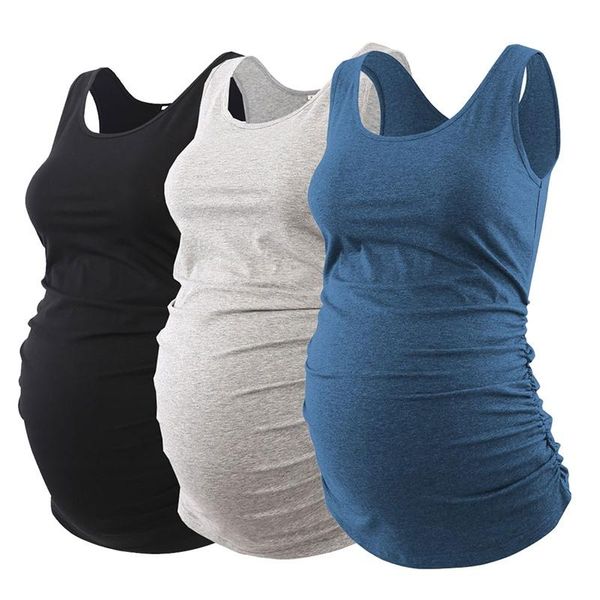 maternity & tees pack of 3pcs pregnancy tank womens pregnant sleeveless side ruched casual clothes vest tee, White
maternity & tees pack of 3pcs pregnancy tank womens pregnant sleeveless side ruched casual clothes vest tee, White