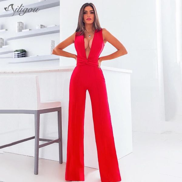 women's jumpsuits & rompers ailigou2021 autumn jumpsuit celebrity party bodycon sleeveless deep v-neck red straight, Black;white
women's jumpsuits & rompers ailigou2021 autumn jumpsuit celebrity party bodycon sleeveless deep v-neck red straight, Black;white