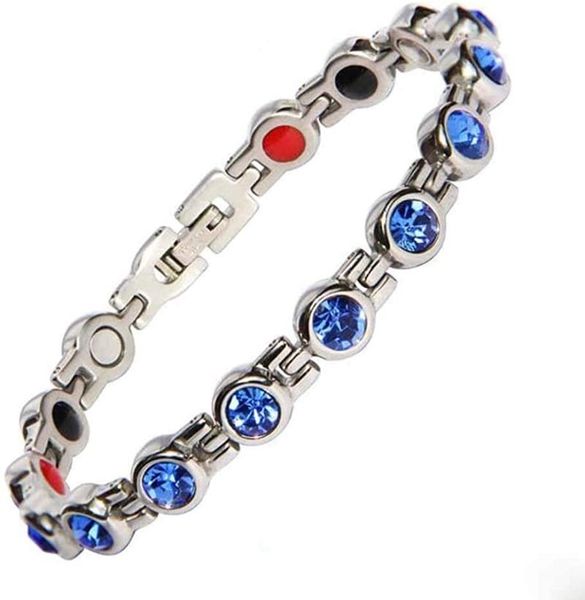 link, chain wollet stainless steel health bracelet magnetic sports energy decompression 4 in 1 women's nightclub jewelry, Black
link, chain wollet stainless steel health bracelet magnetic sports energy decompression 4 in 1 women's nightclub jewelry, Black
