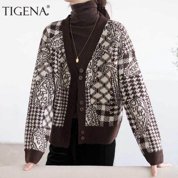 women's knits & tees tigena women cardigan 2021 spring autumn single breasted long sleeve loose sweater female vintage knitted jacket c, White
women's knits & tees tigena women cardigan 2021 spring autumn single breasted long sleeve loose sweater female vintage knitted jacket c, White