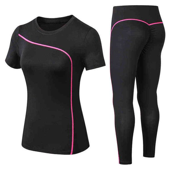 women' tracksuit yoga set quick dry 2 piece female short-sleeved long pant outdoor sportswear fitne suit plu size sport outfit for woma, Gray
women' tracksuit yoga set quick dry 2 piece female short-sleeved long pant outdoor sportswear fitne suit plu size sport outfit for woma, Gray