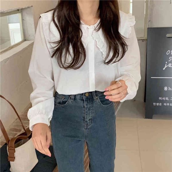 comelfrench women chic blouse solid femme gentle shirts lace office lady long sleeves retro streetwear 210515, White
comelfrench women chic blouse solid femme gentle shirts lace office lady long sleeves retro streetwear 210515, White