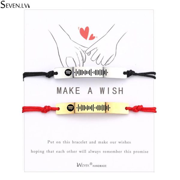 charm bracelets custom spotify code music bracelet arc stainless steel metal song men and women red rope lovers anniversary gifts, Golden;silver
charm bracelets custom spotify code music bracelet arc stainless steel metal song men and women red rope lovers anniversary gifts, Golden;silver