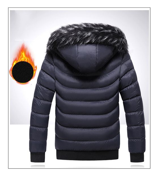 men's leather & faux men winter hooded fur collar parkas fashion brand warm thicken windproof hat jacket casual windbreakers dbu8, Black
men's leather & faux men winter hooded fur collar parkas fashion brand warm thicken windproof hat jacket casual windbreakers dbu8, Black