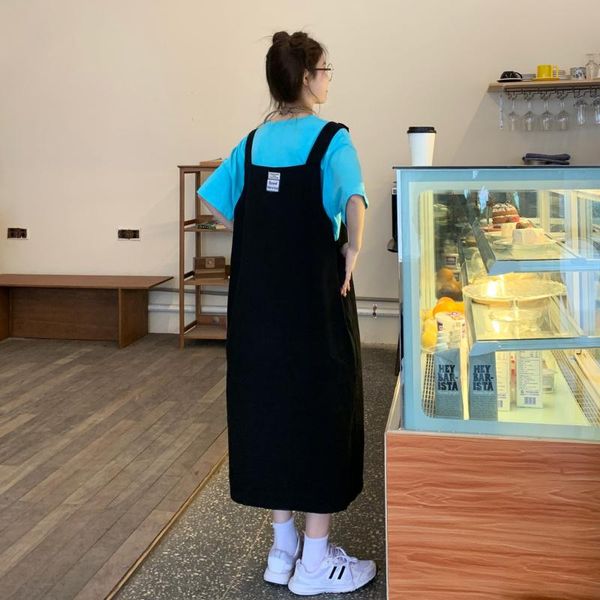 casual dresses summer korean style 2021 loose mid-length washed all-matching youthful-looking student denim suspender dress for women, Black;gray
casual dresses summer korean style 2021 loose mid-length washed all-matching youthful-looking student denim suspender dress for women, Black;gray