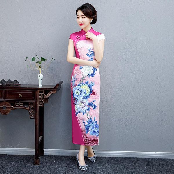 pink vintage chinese long cheongsam traditional qipao mandarin collar high-split stage show dresses for women plus size 4xl 5xl ethnic cloth, Red
pink vintage chinese long cheongsam traditional qipao mandarin collar high-split stage show dresses for women plus size 4xl 5xl ethnic cloth, Red