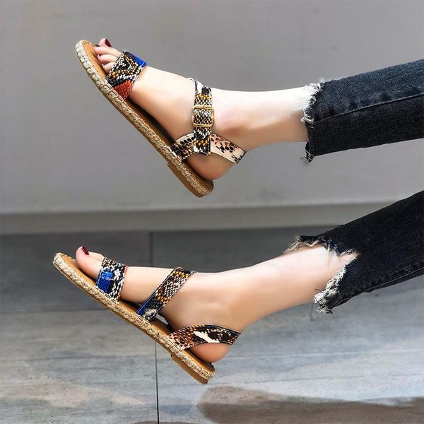 sandals snake pattern ethnic summer women sewing hemps heels buckle ankle strap ladies sandales female beach flat shoes 2021, Black
sandals snake pattern ethnic summer women sewing hemps heels buckle ankle strap ladies sandales female beach flat shoes 2021, Black