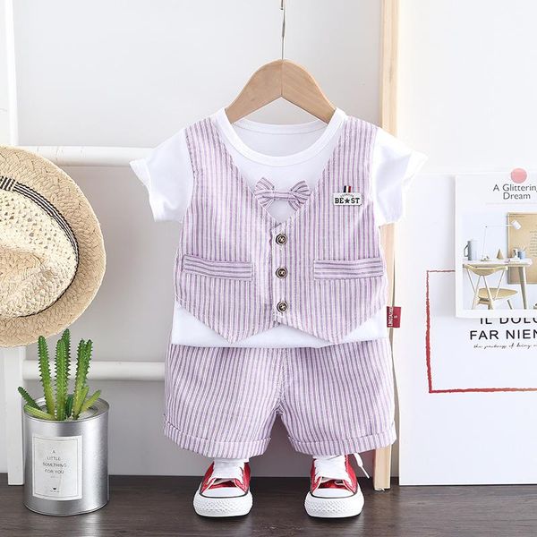 summer baby boy gentlemen set short sleeve striped fake vest shirt bow tie suit shorts infant todders kids outfit clothing sets, White
summer baby boy gentlemen set short sleeve striped fake vest shirt bow tie suit shorts infant todders kids outfit clothing sets, White