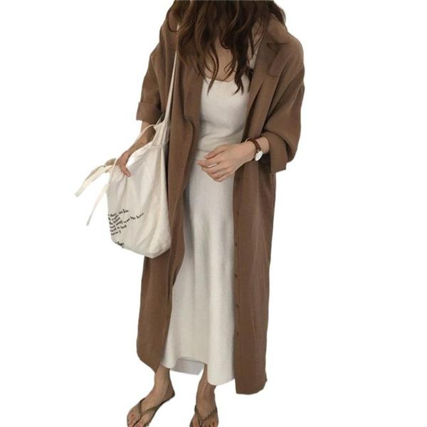 women's trench coats streetwear women button coat korean outerwear autumn lace up solid jacket casual loose overcoat long fashion cloth, Tan;black
women's trench coats streetwear women button coat korean outerwear autumn lace up solid jacket casual loose overcoat long fashion cloth, Tan;black