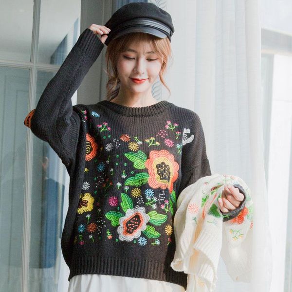 women's sweaters kpop sweater pullover women loose winter causal knitted cute girl with embroidery blouse clothing wo098, White;black
women's sweaters kpop sweater pullover women loose winter causal knitted cute girl with embroidery blouse clothing wo098, White;black