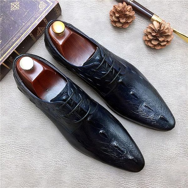 Autumn 100% Genuine Leather Oxfords Formal Shoes Men Alligator Skin Pointed Toe Business Wedding Dress Shoes, Wine red
Autumn 100% Genuine Leather Oxfords Formal Shoes Men Alligator Skin Pointed Toe Business Wedding Dress Shoes, Wine red