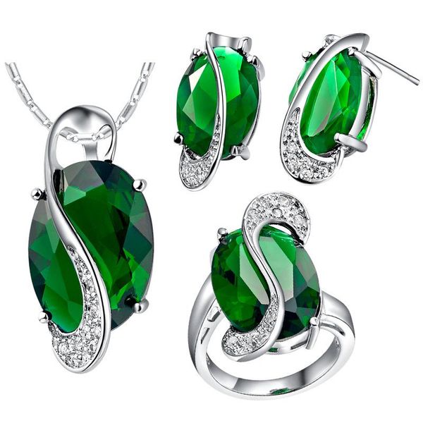 earrings & necklace 925 sterling silver jewelry green zircon white cz sets women earrings/pendant/necklace/rings
earrings & necklace 925 sterling silver jewelry green zircon white cz sets women earrings/pendant/necklace/rings