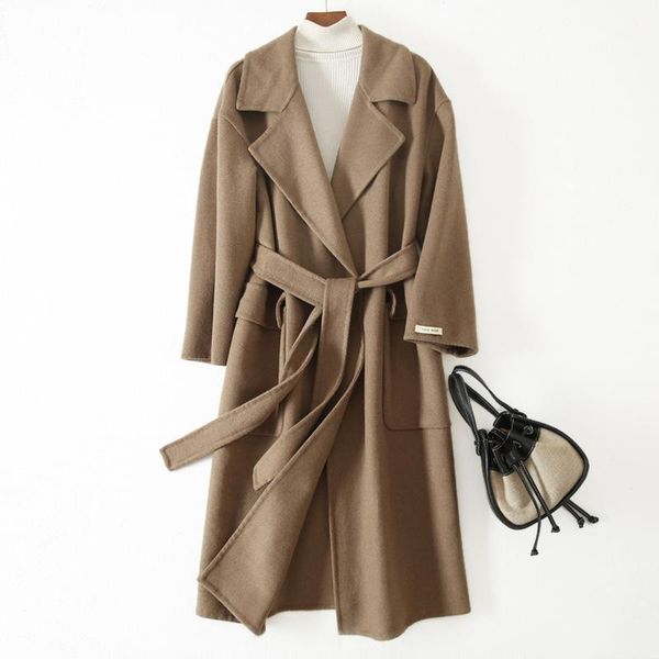 women's wool & blends shuchan abrigos mujer invierno 2021 office lady adjustable waist korean coats women autumn and winter, Black
women's wool & blends shuchan abrigos mujer invierno 2021 office lady adjustable waist korean coats women autumn and winter, Black