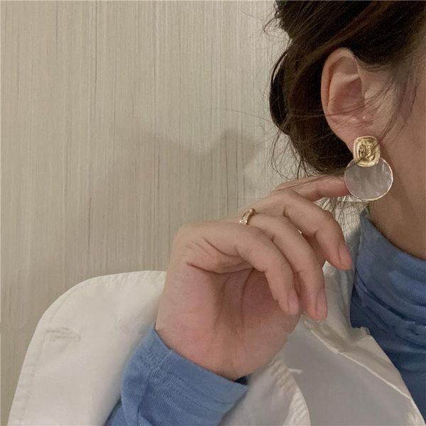 dangle & chandelier aomu 2021 korea fashion geometric round rectangle transparent shell gold color metal drop earrings for women girls jewel, Silver
dangle & chandelier aomu 2021 korea fashion geometric round rectangle transparent shell gold color metal drop earrings for women girls jewel, Silver