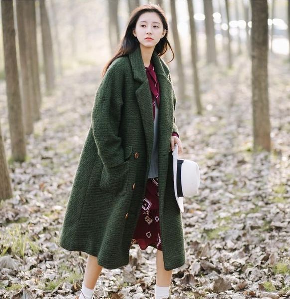 women's wool & blends 2021 full button square collar sale sobretudo and winter cotton clip warm long fund overcoat loose coat, Black
women's wool & blends 2021 full button square collar sale sobretudo and winter cotton clip warm long fund overcoat loose coat, Black