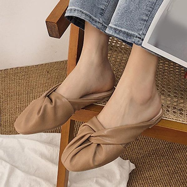 slippers summer women shoes leather pleated fashion ladies square toe muller casual female elegant flat woman footwear, Black
slippers summer women shoes leather pleated fashion ladies square toe muller casual female elegant flat woman footwear, Black