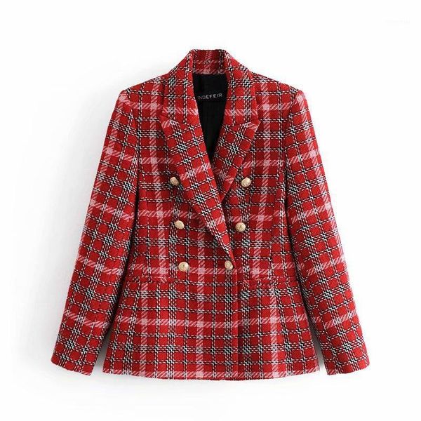 women's suits & blazers fashion double breasted plaid and jackets work office lady spring autumn women suit slim business female blazer, White;black
women's suits & blazers fashion double breasted plaid and jackets work office lady spring autumn women suit slim business female blazer, White;black