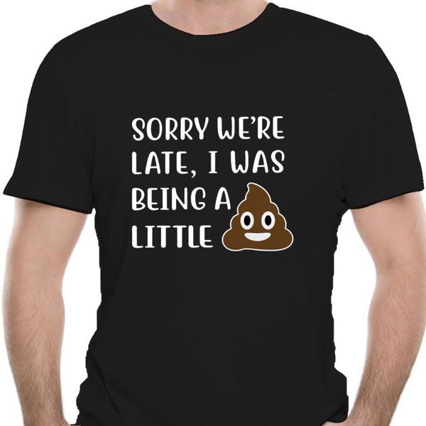 men's t-shirts sorry were late i was being a little sht t-shirt-5188d, White;black
men's t-shirts sorry were late i was being a little sht t-shirt-5188d, White;black