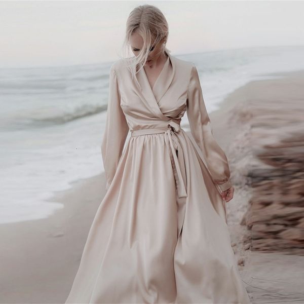 casual dresses women satin maxi robe solid color lantern sleeve sashes fashion spring elegant a line party t6ex, Black;gray
casual dresses women satin maxi robe solid color lantern sleeve sashes fashion spring elegant a line party t6ex, Black;gray