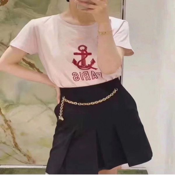 c12021 women's t-shirt spring and summer anchor letter print casual slim round ne short sve female ladies shirts extended t shirt, White
c12021 women's t-shirt spring and summer anchor letter print casual slim round ne short sve female ladies shirts extended t shirt, White