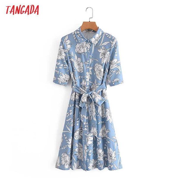 tangada summer fashion women blue flowers print shirt dress shirt sleeve office ladies midi dress with slash 3a95 210609, Black;gray
tangada summer fashion women blue flowers print shirt dress shirt sleeve office ladies midi dress with slash 3a95 210609, Black;gray