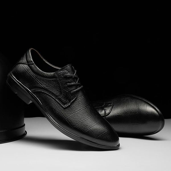 dress shoes men's business genuine leather oxfords men outdoor fashion lacing pointed wedding, Black
dress shoes men's business genuine leather oxfords men outdoor fashion lacing pointed wedding, Black