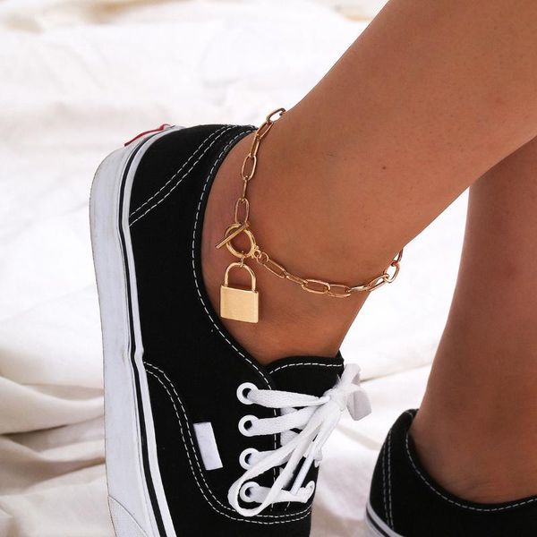 Anklets Classic Lock Geometry OT Buckle Anklet Aluminum Chain Fashion For Women Jewelry Charm Accessories Chunky Thick Steampunk, Red;blue
Anklets Classic Lock Geometry OT Buckle Anklet Aluminum Chain Fashion For Women Jewelry Charm Accessories Chunky Thick Steampunk, Red;blue