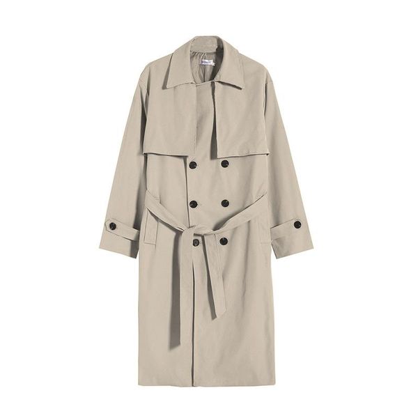 men's trench coats double-breasted windbreaker spring and autumn korean version loose trend handsome kneeccoat students in the long coa, Tan;black
men's trench coats double-breasted windbreaker spring and autumn korean version loose trend handsome kneeccoat students in the long coa, Tan;black