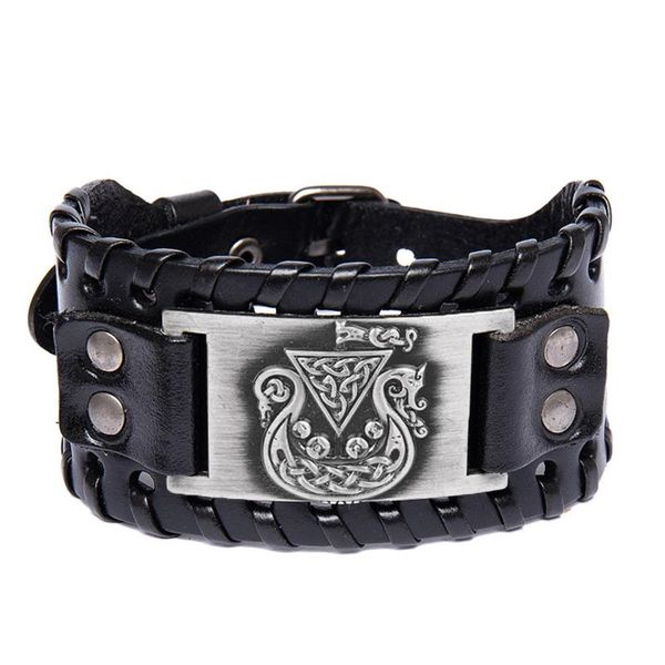 charm bracelets trendy nordic odin triangle pirate ship bracelet viking men's fashion leather woven accessories party jewelry wholesale, Golden;silver
charm bracelets trendy nordic odin triangle pirate ship bracelet viking men's fashion leather woven accessories party jewelry wholesale, Golden;silver