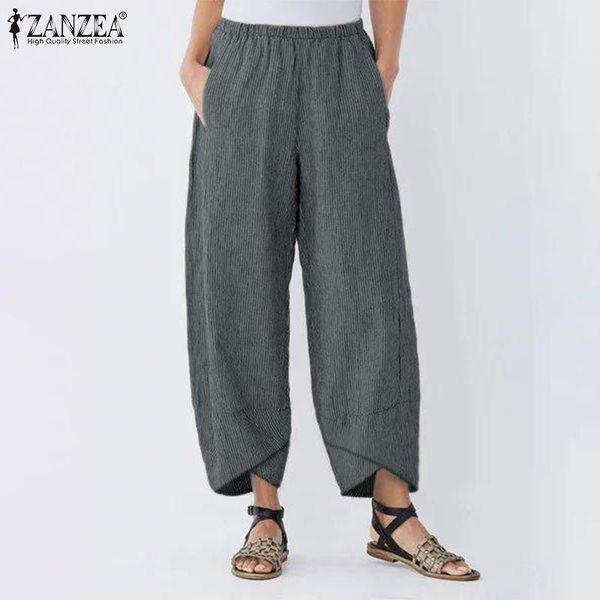 women's pants & capris 2021 zanzea harem kaftan striped casual trousers asymmetrical pantalon woman elastic waist palazzo oversized 5xl, Black;white
women's pants & capris 2021 zanzea harem kaftan striped casual trousers asymmetrical pantalon woman elastic waist palazzo oversized 5xl, Black;white
