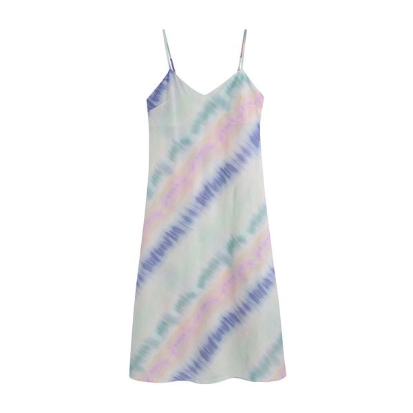 women chic fashion tie-dye soft touch midi dress vintage v-neck adjustable thin straps female dresses vestido feminino 210430, Black;gray
women chic fashion tie-dye soft touch midi dress vintage v-neck adjustable thin straps female dresses vestido feminino 210430, Black;gray