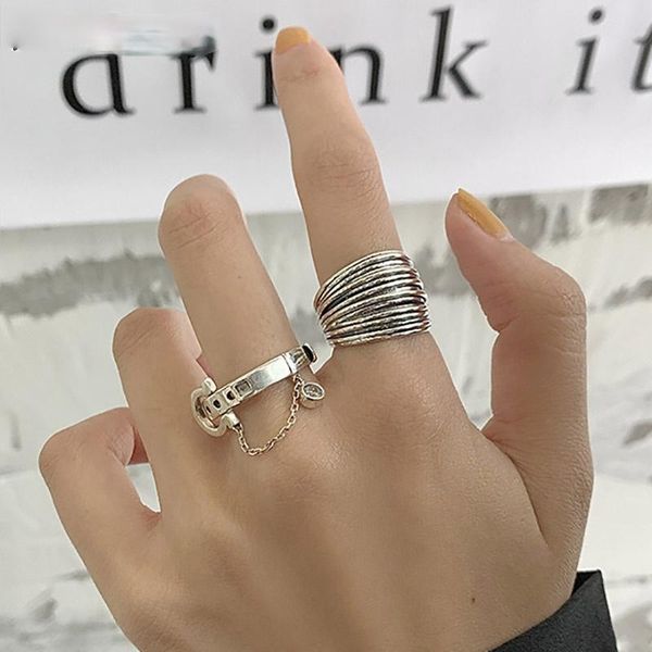 cluster rings 925 sterling silver opening fashion simple multilayer geometric vintage punk party jewelry gifts for women, Golden;silver
cluster rings 925 sterling silver opening fashion simple multilayer geometric vintage punk party jewelry gifts for women, Golden;silver