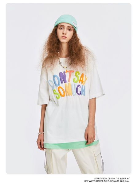 men and women spring/summer 2021 new bubble gothic tee harajuku oversized couple t-shirt y2k shirts, White
men and women spring/summer 2021 new bubble gothic tee harajuku oversized couple t-shirt y2k shirts, White