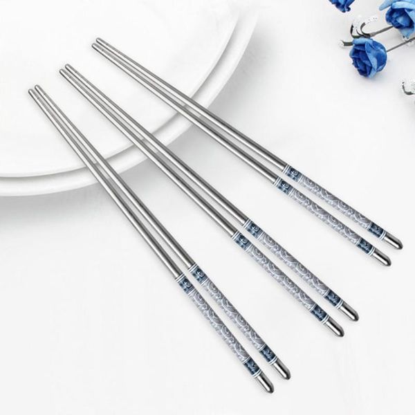 chopsticks flower printed stainless steel length white patters sticks portable reusable 22.5cm
chopsticks flower printed stainless steel length white patters sticks portable reusable 22.5cm