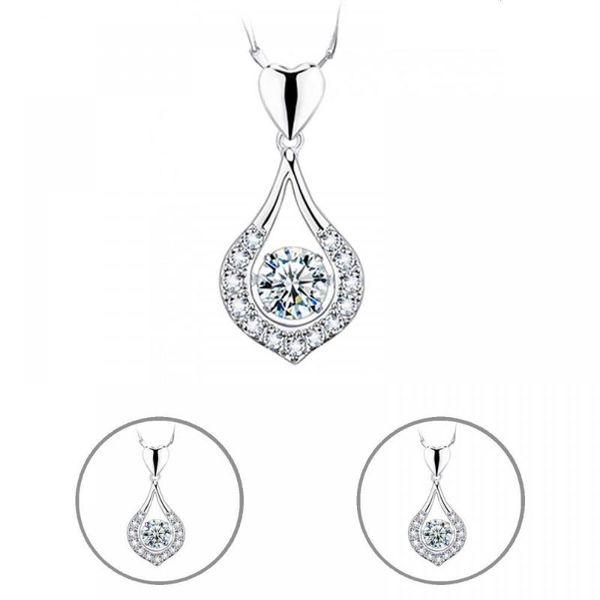 pendant necklaces romantic heart teardrop cubic zirconia inlaid women necklace jewelry, Silver
pendant necklaces romantic heart teardrop cubic zirconia inlaid women necklace jewelry, Silver