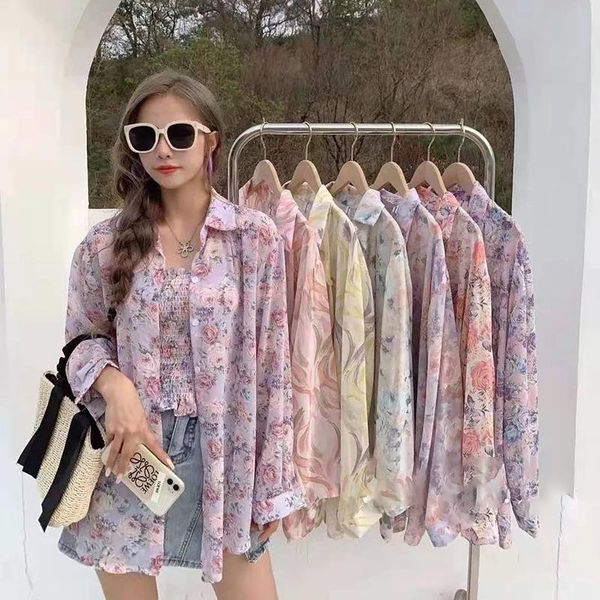 women's blouses & shirts korean sweet printing floral chiffon shirt women fashion casual loose plus size blouse ladies 2021 summer pink, White
women's blouses & shirts korean sweet printing floral chiffon shirt women fashion casual loose plus size blouse ladies 2021 summer pink, White