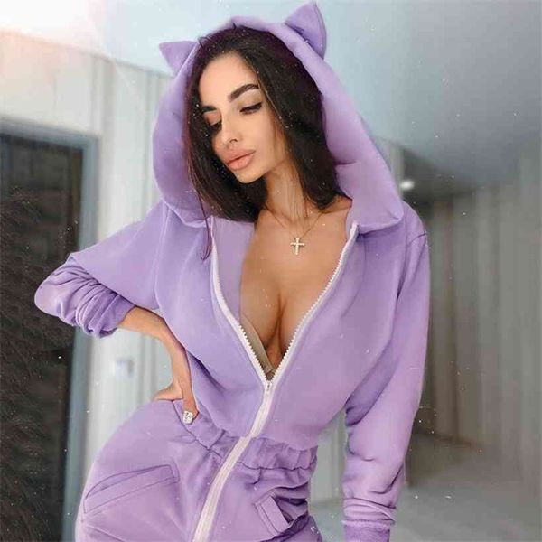 rompers jumpsuit women tracksuit spring summer hooded cat ear long bodysuit chic work sweatshirt slim ropa cute streetwear, Black;white
rompers jumpsuit women tracksuit spring summer hooded cat ear long bodysuit chic work sweatshirt slim ropa cute streetwear, Black;white