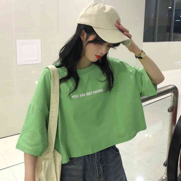 Fashion Woman T Shirt Letters Printed O-neck Half Sleeve Female Casual Loose Summer T-shirt Female Top, White
Fashion Woman T Shirt Letters Printed O-neck Half Sleeve Female Casual Loose Summer T-shirt Female Top, White