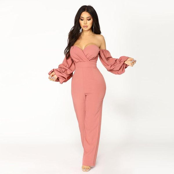 women's jumpsuits & rompers 2021 off shoulder long lantern sleeve elegant women autumn backless slim ol ladies overalls, Black;white
women's jumpsuits & rompers 2021 off shoulder long lantern sleeve elegant women autumn backless slim ol ladies overalls, Black;white